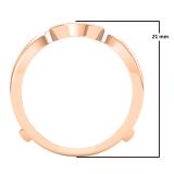 0.35 Carat (ctw) 10K Rose Gold Round Diamond Ladies Anniversary Wedding Band Enhancer Double Guard Ring 1/3 CT