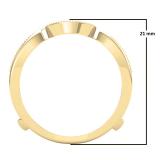 0.35 Carat (ctw) 10K Yellow Gold Round Diamond Ladies Anniversary Wedding Band Enhancer Double Guard Ring 1/3 CT