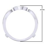 0.35 Carat (ctw) 14K White Gold Round Diamond Ladies Anniversary Wedding Band Enhancer Double Guard Ring 1/3 CT
