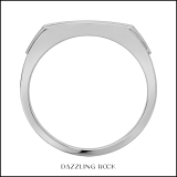 0.40 Carat (ctw) Sterling Silver Round White Diamond Men's Micro Pave Hip Hop Wedding Band
