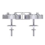 1.15 Carat (ctw) 10K White Gold Round Cut White Diamond Ladies Cluster Style Stud Earrings