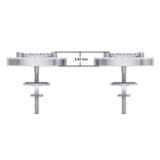 1.00 Carat (ctw) 14K White Gold Round Cut White Diamond Ladies Cluster Style Stud Earrings 1 CT