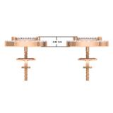1.00 Carat (ctw) 18K Rose Gold Round Cut White Diamond Ladies Cluster Style Stud Earrings 1 CT