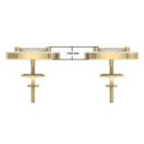1.00 Carat (ctw) 18K Yellow Gold Round Cut White Diamond Ladies Cluster Style Stud Earrings 1 CT