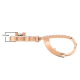 0.50 Carat (ctw) 10K Rose Gold Round Cut White Diamond Ladies Halo Style Dangling Drop Earrings 1/2 CT