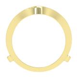 0.45 Carat (ctw) 10K Yellow Gold Round Diamond Ladies Anniversary Wedding Band Enhancer Guard Double Ring 1/2 CT
