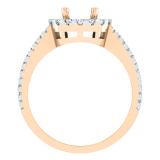 0.50 Carat (ctw) 10K Rose Gold Round Cut Diamond Ladies Bridal Semi-Mount Split Shank Engagement Ring 1/2 CT (No Center Stone)