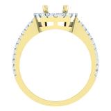 0.50 Carat (ctw) 10K Yellow Gold Round Cut Diamond Ladies Bridal Semi-Mount Split Shank Engagement Ring 1/2 CT (No Center Stone)