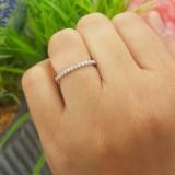 Round White Diamond Ladies Anniversary Wedding Stackable Band (0.25 ctw. Color I-J Clarity I2-I3) | 10K White Gold