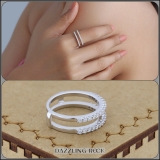0.50 Carat (ctw) 10K White Gold Round Diamond Ladies Anniversary Wedding Band Enhancer Guard Double Ring 1/2 CT