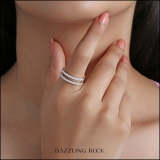 0.50 Carat (ctw) 18K Rose Gold Round Diamond Ladies Anniversary Wedding Band Enhancer Guard Double Ring 1/2 CT