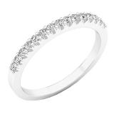 0.25 Carat (ctw) 14K White Gold Round White Diamond Ladies Anniversary Stackable Fashion Wedding Band 1/4 CT