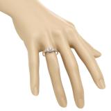 0.45 Carat (ctw) 14K Rose Gold Round White Diamond Ladies Halo Style Bridal Engagement Ring 1/2 CT