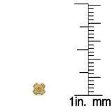 0.30 Carat (ctw) 14K Yellow Gold Round Yellow Diamond Ladies Fashion Micropave Stud Earrings 1/3 CT