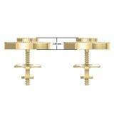 0.60 Carat (ctw) 18K Yellow Gold Round White Diamond Ladies Circle Cluster Style Dangling Earrings