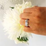 0.45 Carat (ctw) 10K White Gold Round White Diamond Ladies Bridal Halo Style Engagement Ring Set 1/2 CT