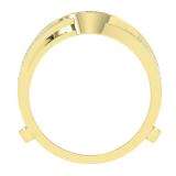 0.30 Carat (ctw) 14K Yellow Gold Round Blue & White Diamond Ladies Anniversary Wedding Band Enhancer Double Guard Ring 1/3 CT