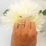 0.10 Carat (ctw) 10K White Gold Round Cut White Diamond Ladies Anniversary Wedding Stackable Band Contour Guard Ring 1/10 CT