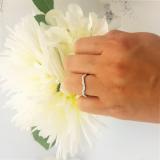 0.10 Carat (ctw) 10K White Gold Round Cut White Diamond Ladies Anniversary Wedding Stackable Band Contour Guard Ring 1/10 CT