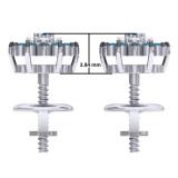 0.25 Carat (ctw) Sterling Silver Round Blue & White Diamond Ladies Cluster Style Stud Earrings 1/4 CT