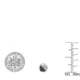 0.15 Carat (ctw) Sterling Silver Round Black & White Diamond Ladies Fashion Stud Earrings