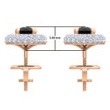 2.40 Carat (ctw) 18K Rose Gold Round Black & White Diamond Ladies Halo Style Stud Earrings