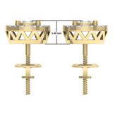 0.50 Carat (ctw) 10K Yellow Gold Round White Diamond Ladies Cluster Style Stud Earrings 1/2 CT