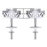 0.50 Carat (ctw) 14K White Gold Round White Diamond Ladies Cluster Style Stud Earrings 1/2 CT