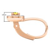 0.55 Carat (Ctw) 10K Rose Gold Round White & Champagne Diamond Ladies Halo Style Huggies Hoop Earrings 1/2 CT