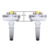0.55 Carat (Ctw) 10K White Gold Round White & Champagne Diamond Ladies Halo Style Huggies Hoop Earrings 1/2 CT