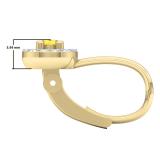 0.55 Carat (Ctw) 10K Yellow Gold Round White & Champagne Diamond Ladies Halo Style Huggies Hoop Earrings 1/2 CT