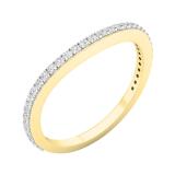 0.20 Carat (ctw) 10K Yellow Gold Round Diamond Ladies Anniversary Stackable Ring Wedding Band 1/5 CT