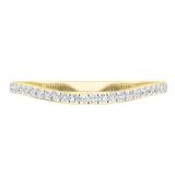 0.20 Carat (ctw) 10K Yellow Gold Round Diamond Ladies Anniversary Stackable Ring Wedding Band 1/5 CT