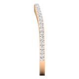 0.20 Carat (ctw) 14K Rose Gold Round Diamond Ladies Anniversary Stackable Ring Wedding Band 1/5 CT