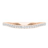 0.20 Carat (ctw) 14K Rose Gold Round Diamond Ladies Anniversary Stackable Ring Wedding Band 1/5 CT