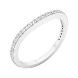 0.20 Carat (ctw) 14K White Gold Round Diamond Ladies Anniversary Stackable Ring Wedding Band 1/5 CT