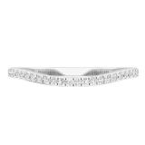 0.20 Carat (ctw) 14K White Gold Round Diamond Ladies Anniversary Stackable Ring Wedding Band 1/5 CT
