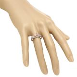 0.55 Carat (ctw) 18K Rose Gold Round White Diamond Ladies Bridal Semi Mount Engagement Ring 1/2 CT (No Center Stone)