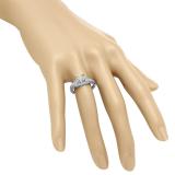 0.55 Carat (ctw) 18K White Gold Round White Diamond Ladies Bridal Semi Mount Engagement Ring 1/2 CT (No Center Stone)