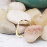 0.10 Carat (ctw) 10K Yellow Gold Round Diamond Stackable Wedding Contour Band Guard Ring 1/10 CT