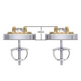 0.90 Carat (ctw) 10K White & Yellow Gold Two Tone Round Yellow & White Diamond Ladies Halo Style Dangling Drop Earrings