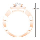 0.40 Carat (ctw) 10K Rose Gold Round White Diamond Ladies Swirl Split Shank Semi Mount Bridal Engagement Ring (No Center Stone)
