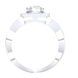 0.40 Carat (ctw) 18K White Gold Round White Diamond Ladies Swirl Split Shank Semi Mount Bridal Engagement Ring (No Center Stone)