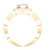 0.40 Carat (ctw) 18K Yellow Gold Round White Diamond Ladies Swirl Split Shank Semi Mount Bridal Engagement Ring (No Center Stone)