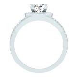 0.20 Carat (ctw) 10K White Gold Round White Diamond Ladies Bridal Split Shank Semi Mount Engagement Ring 1/5 CT (No Center Stone)