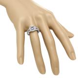 0.20 Carat (ctw) 10K White Gold Round White Diamond Ladies Bridal Split Shank Semi Mount Engagement Ring 1/5 CT (No Center Stone)
