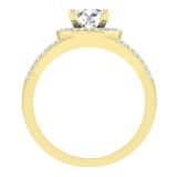 0.20 Carat (ctw) 14K Yellow Gold Round White Diamond Ladies Bridal Split Shank Semi Mount Engagement Ring 1/5 CT (No Center Stone)