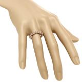 0.20 Carat (Ctw) 10K Rose Gold Round Garnet Ladies Vintage Style Anniversary Wedding Eternity Band Stackable Ring 1/5 CT