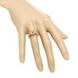 0.50 Carat (ctw) 14K Rose Gold Pear & Round White Diamond Ladies Bridal Split Shank Semi Mount Engagement Ring 1/2 CT (No Center Stone)