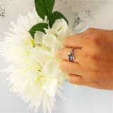 0.15 Carat (ctw) Sterling Silver Round Black & White Diamond Ladies Bridal Vintage Right Hand Arrow Ring